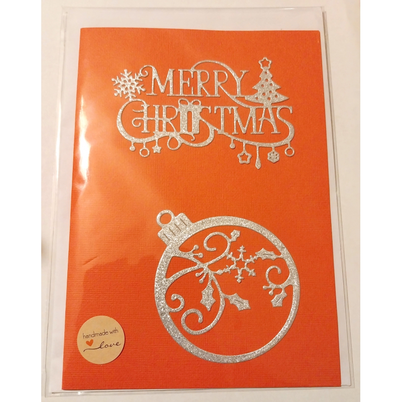 Merry Christmas Glitter Card